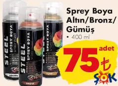 SPREY BOYA ALTIN/BRONZ/GÜMÜŞ 400 ML SPREY BOYA ALTIN/BRONZ/GÜMÜŞ 400 ML